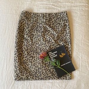 Leopard Print Pencil Skirt